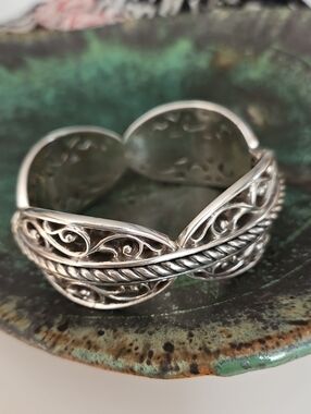 Brighton silver-tone Floral Filigree Bracelet